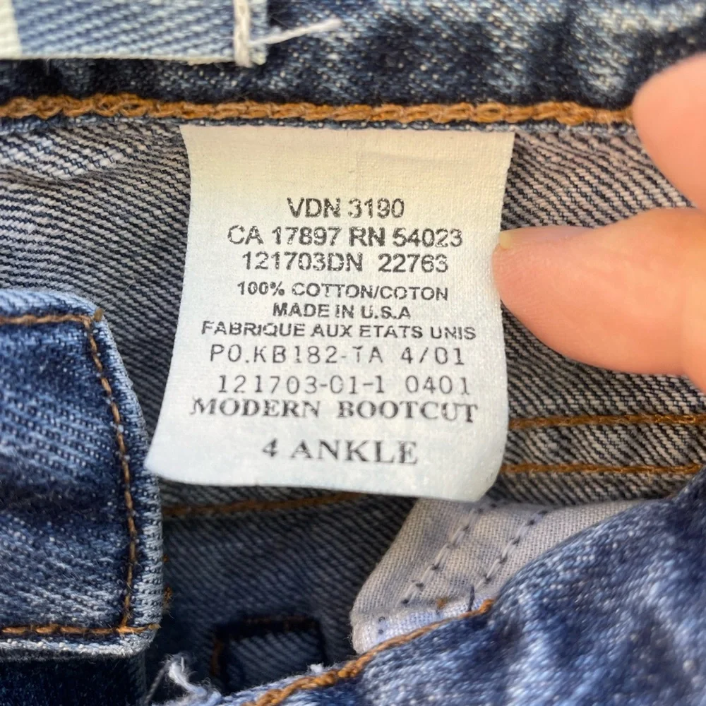 GAP Vintage Modern Bootcut Denim Jeans No Distress No Stretch Size 4 Ankle - Picture 6 of 6